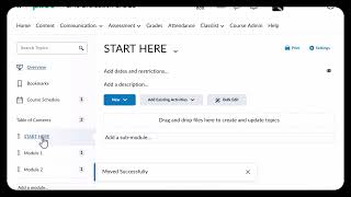 D2L Crreating Start Here Information