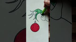 Marker coloring on grinch hand