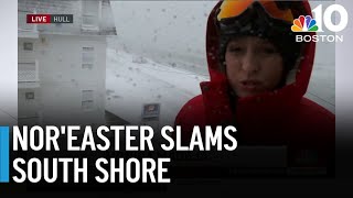 South Shore communities slammed by wind and snow Details