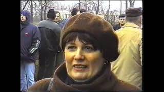 Puławska Telewizja Kablowa  - Pikieta pracowników fabryki żelatyny (1999)