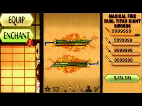 Shadow Fight 2 The Most Powerful Fire Dual Titan Giant Swords
