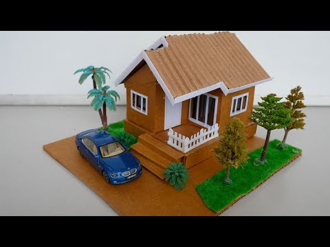 Make A Beautiful Cardboard House Step by Step @BackyardCrafts