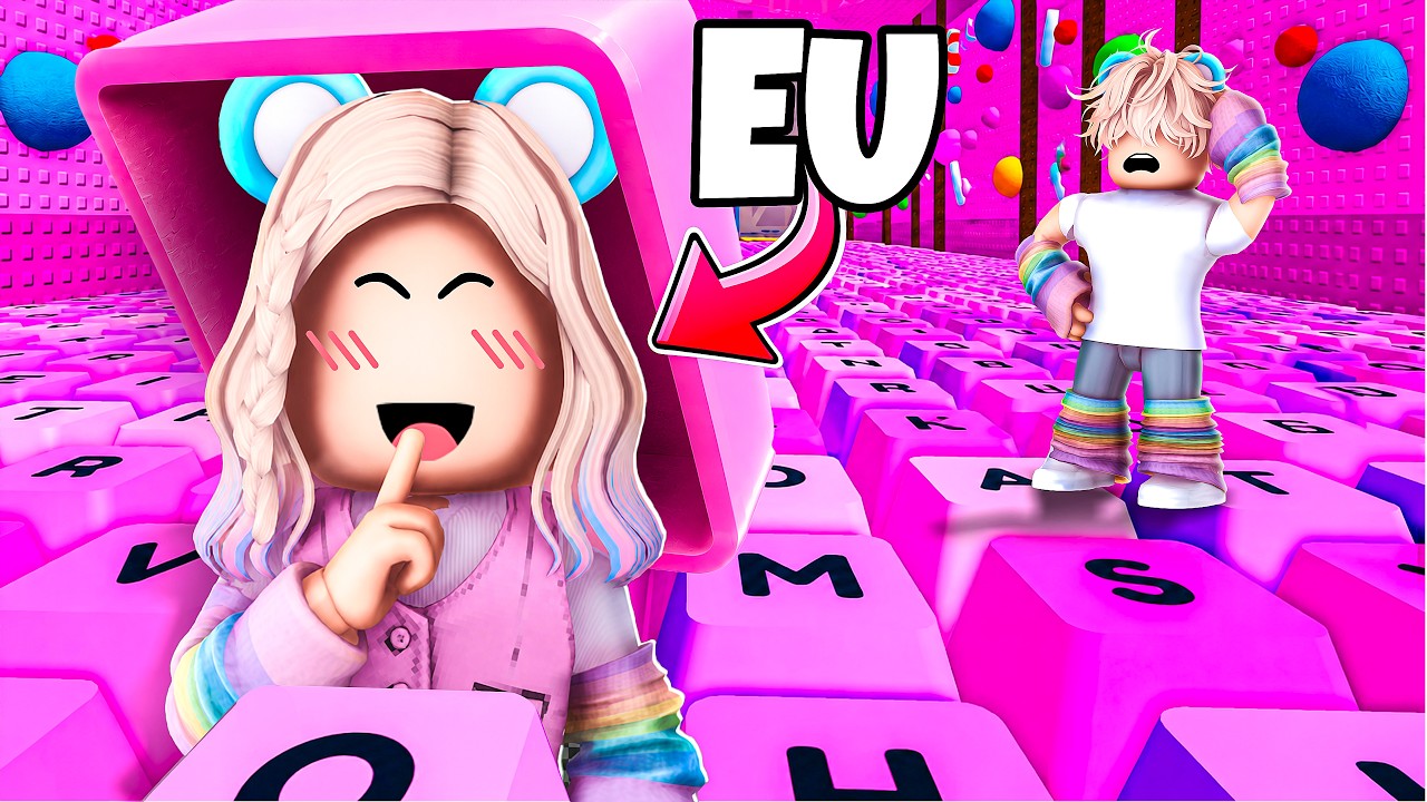 TRAPACEANDO NO ESCONDE-ESCONDE NO JOGO ESCAPE DO TECLADO +1 DOCES E CHOCOLATE roblox