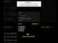 Python Interview Question | Daily Coding Quiz | Shorts ( Day 20 - Video 1 )