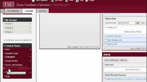 How To Make A Course Available or Unavailable - TSU Blackboard Faculty