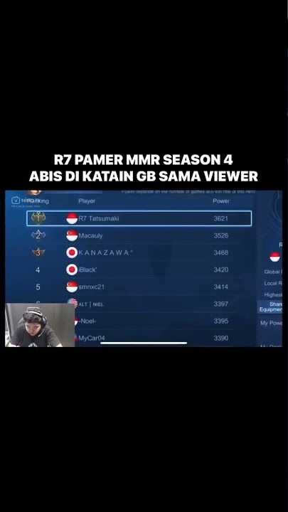 jadi insecure liat mmr r7 #mobilelegendsbangbang | #shorts #mobilelegendsfreestyle #rrqr7