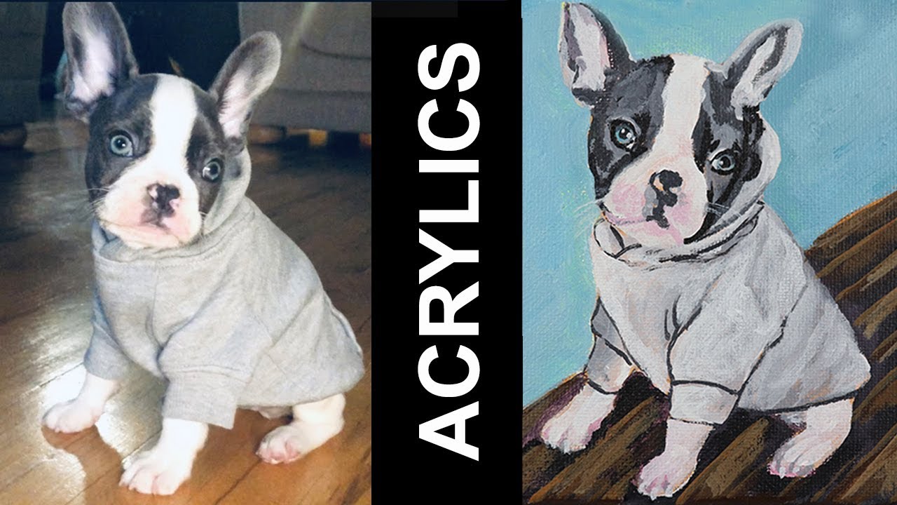 HOW TO PAINT A FRENCH BULLDOG Easy Step by Step Ana Gonzales YouTube