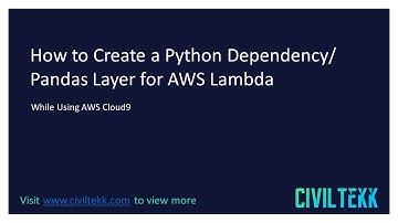 How to Create a Python Dependency / Pandas Layer for AWS Lambda | AWS Cloud9 | AWS Lambda | Python