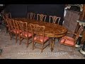 Antique Walnut Dining Table and Chippendale Chair Set Antique Walnut Dining Table and Chippendale Chair Set