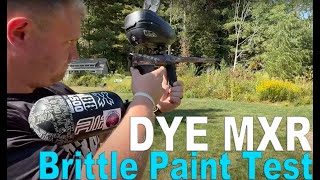 Dye MXR Brittle Paint Test w/ CHILLED Valken Pro Paintballs & Dynasty Paintballs