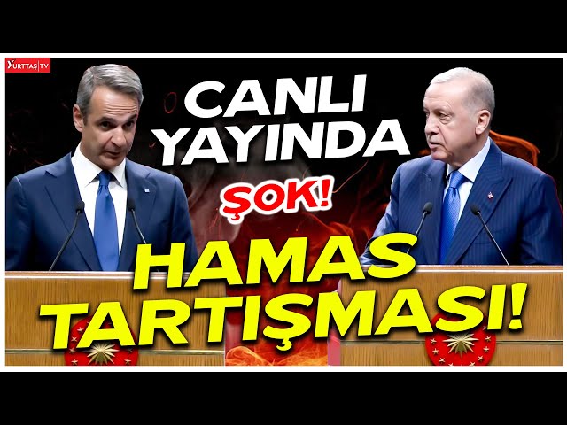Cumhurbaşkanı Erdoğan ile Yunanistan Başbakanı Kiryakos Miçotakis arasında Hamas tartışması! class=