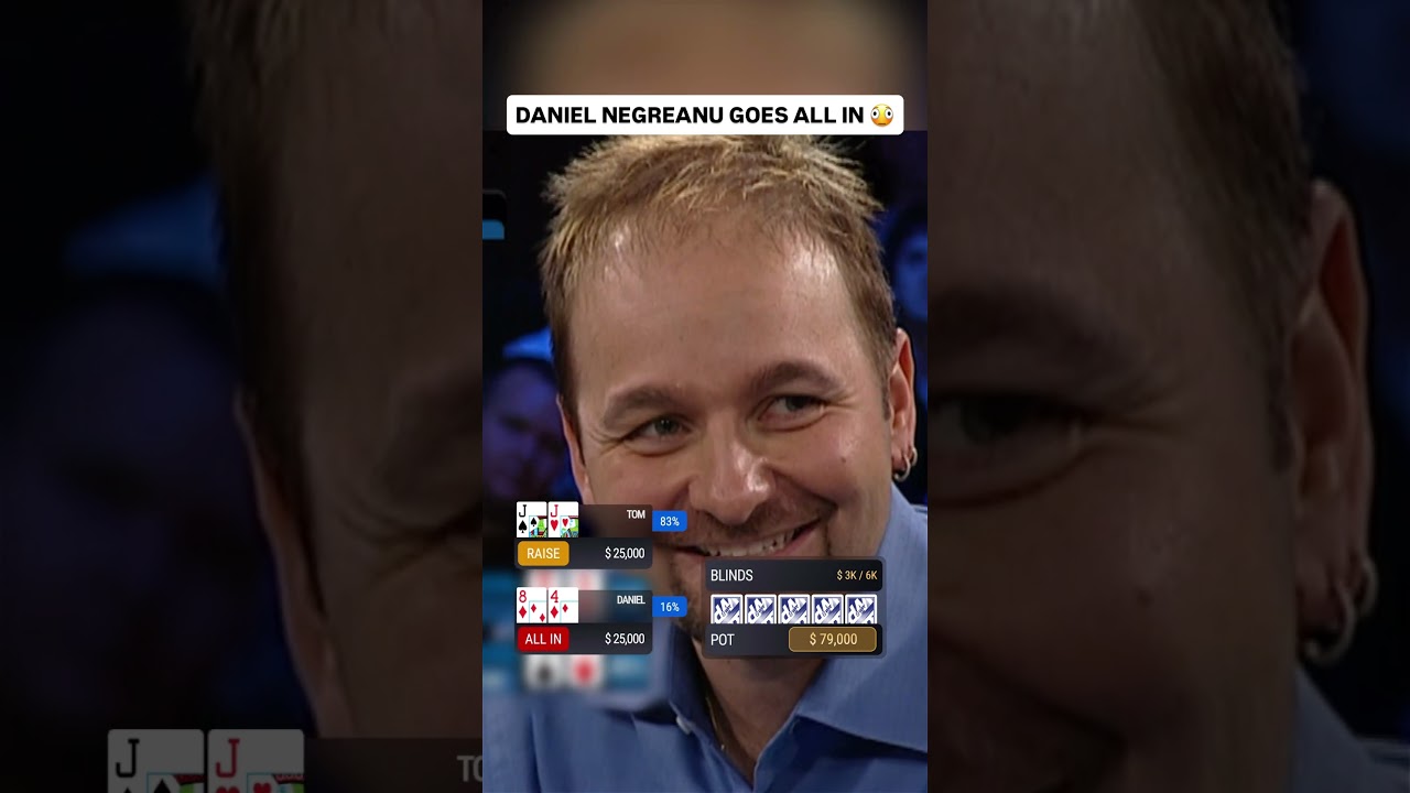 DANIEL NEGREANU Runs Into POCKET JACKS 😬 #poker #casino #pokerhands