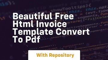 Beautiful free html invoice template convert to pdf