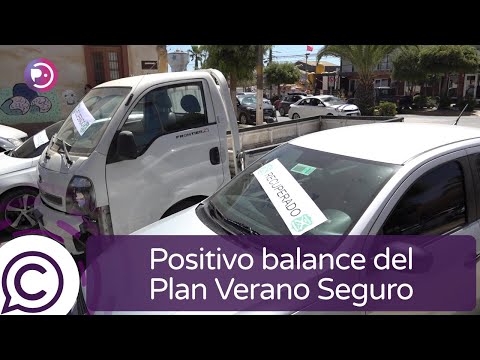 Vehículos recuperados y positivo balance del Plan Verano Seguro