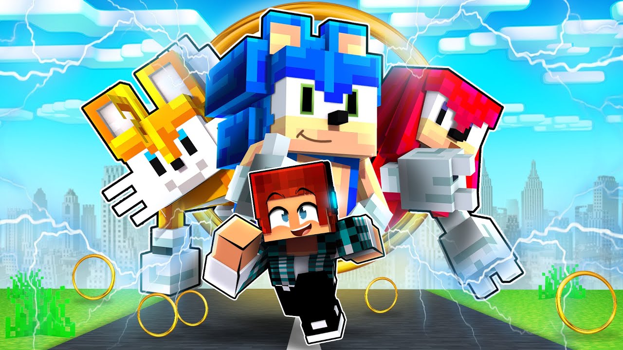 ENTREI no MUNDO DO SONIC no MINECRAFT! 😱 *Sonic existe de verdade*