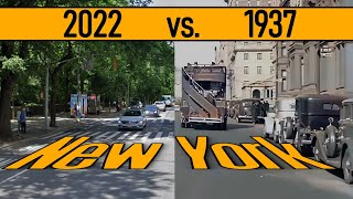 New York 1937 vs. 2022_5th Ave_'Historic' Drive on a Gorgeous Sunny Spring Day