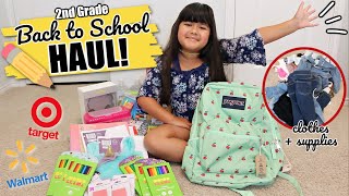 HUGE Back to School Haul 2022! 2nd Grade School Supplies + Clothes