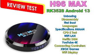 H96 MAX TV BOX Android 13 Review Test RK3528