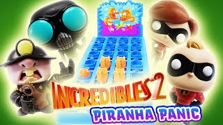 Incredibles 2 Piranha Panic Supers vs Villains! With Mr Incredible, Elastigirl, and Screenslaver! screenshot 5