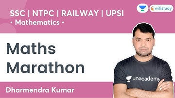 Maths Marathon | SSC | NTPC | RAILWAY | UPSI | wifistudy | Dharmendra Kumar