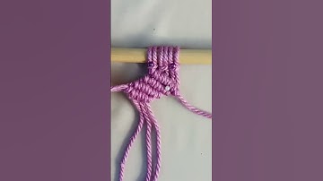 DIY square Knot Macrame Leaf Tutorial #squareknot #macrame #macrameknot #diy #tutorial #craft #short