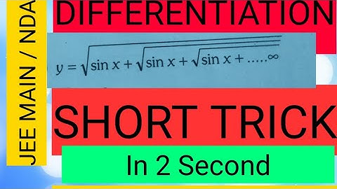 DIFFERENTIATION  OF SERIES: SHORT TRICK #JEE  #NDA #UPSEE #MCAENTRANCE /