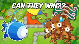 Which map could 10 dart monkeys beat a MOAB at?!? | Bloons TD6