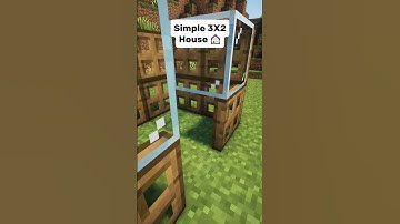 Minecraft Simple 3X2 Starter House 🏠| #Short #Minecraft #Tutorial