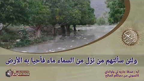 ولئن سالتهم من نزل من السماء. ماء، ،تلاوه هادئه وخاشعه جدا جدا سبحان من رزقه هذا الصوت