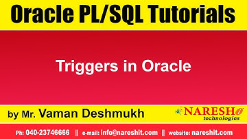 Oracle PL/SQL Tutorials | Triggers in Oracle | by Mr.Vaman Deshmukh