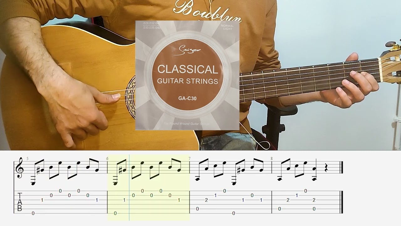 تمرینات گیتار کلاسیک امیر جاویدان ص 122 تمرین 1. Classical Guitar Practice for Beginners