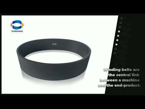 Black rubber flat belt for paper tube winding