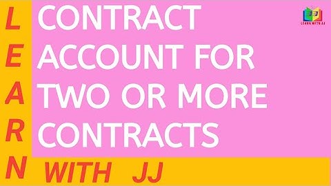 Two or more Contracts || Contract costing || Incomplete contract