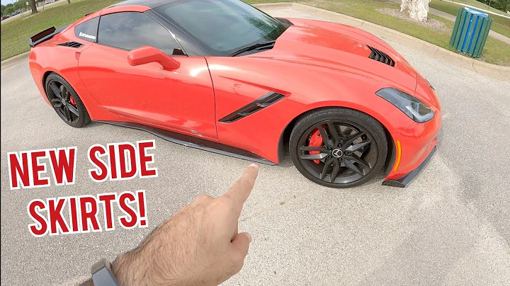 My C7 Corvette Got NEW Z06 SIDE SKIRTS! LOOKS AMAZING!