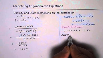 Concept of Solving Trigonometric Equations With Restrictions - EDEXCEL - GCSE - SAT