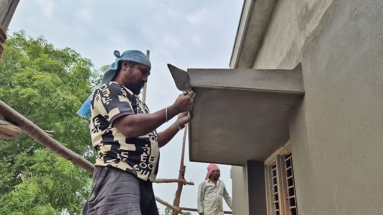Техника штукатурки чердачного окна_Самая быстрая штукатурка наружной части оконного полотна с исп...