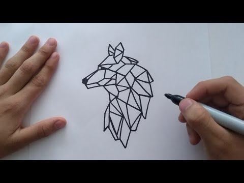 Como dibujar un Lobo paso a paso - Dibujos Geométricos - How to draw a Wolf  - thptnganamst.edu.vn
