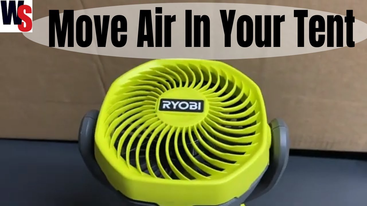 The Ryobi One+ Miniature Clamp Fan - we like it - StressLess Camping