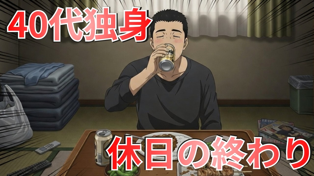 【漫画】40代独身、休日の夕方が少しだけ苦手になった理由