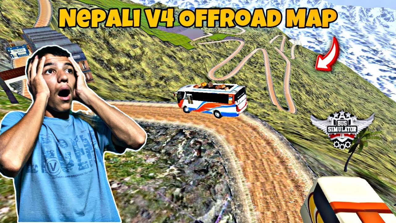 I Play Upcoming Nepali V4 Offroad Map Mod For Bus Simulator Indonsia || Nepali Offroad Map Bussid ||