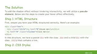 Add a Shadow Effect to Parent Div on Hovering a Child Element