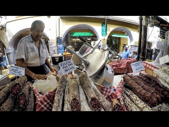Antibes Traditional Food Market. A Walk Into the Marché Provencal. French Food and Street Food