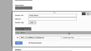 Google Forms: Validate Answers