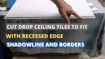 How To Cut A Drop Ceiling Tiles Custom Size With Shadow Lines