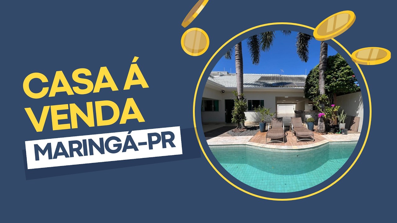 Casa com Piscina e Quintal Amplo à Venda em Maringá PR | 300m² Terreno | R$ 850.000