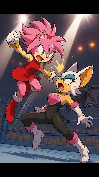 Amy Rose vs Rouge the Bat #Wrestling #Anime #AmyVsRouge #Sonic #luchalibre #EpicBattle #batallaépica