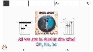 KANSAS Dust in the wind FCN GUITAR CHORDS & LYRICS