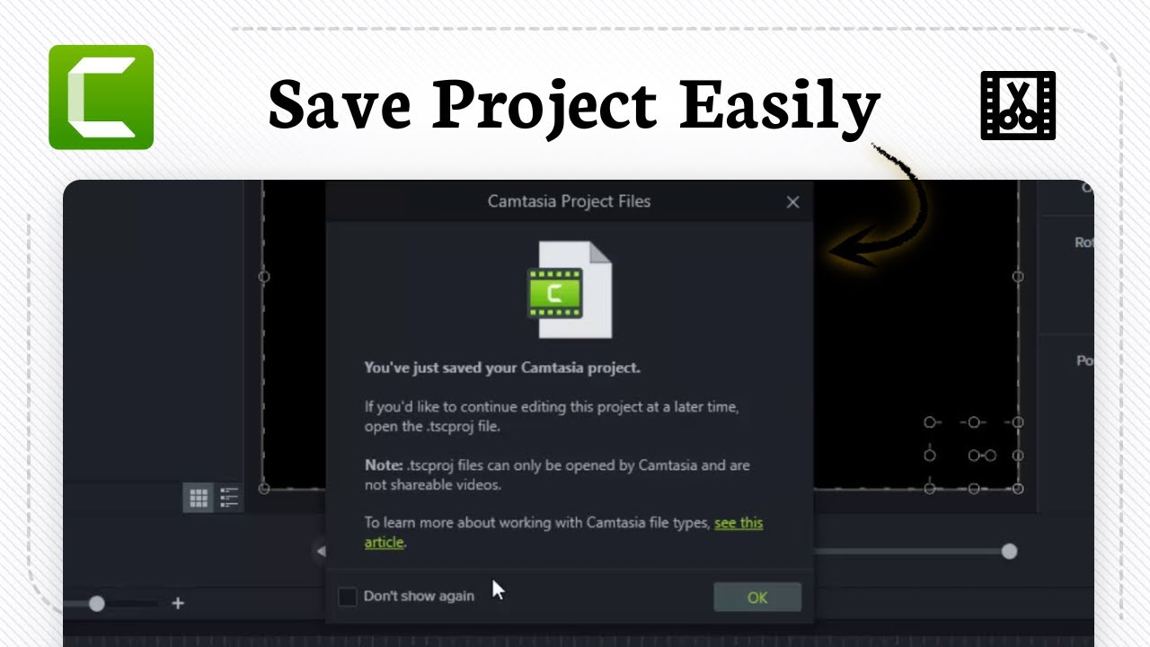How to save a project in Camtasia (Workflow Mastery) - YouTube