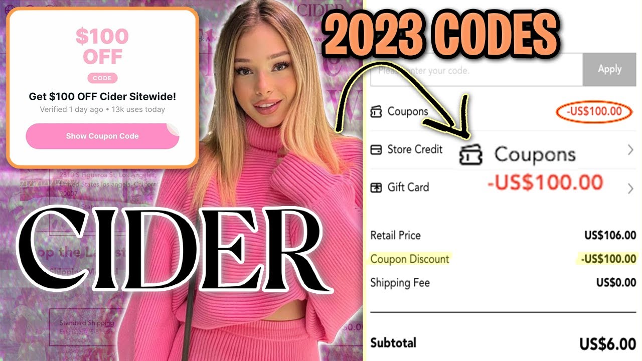 Cider Discount Codes 2023 💯 SAVE On All Clothes Site Wide! YouTube