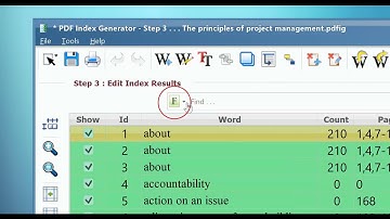 PDF Index Generator Software: How to use Step3 Filters ?